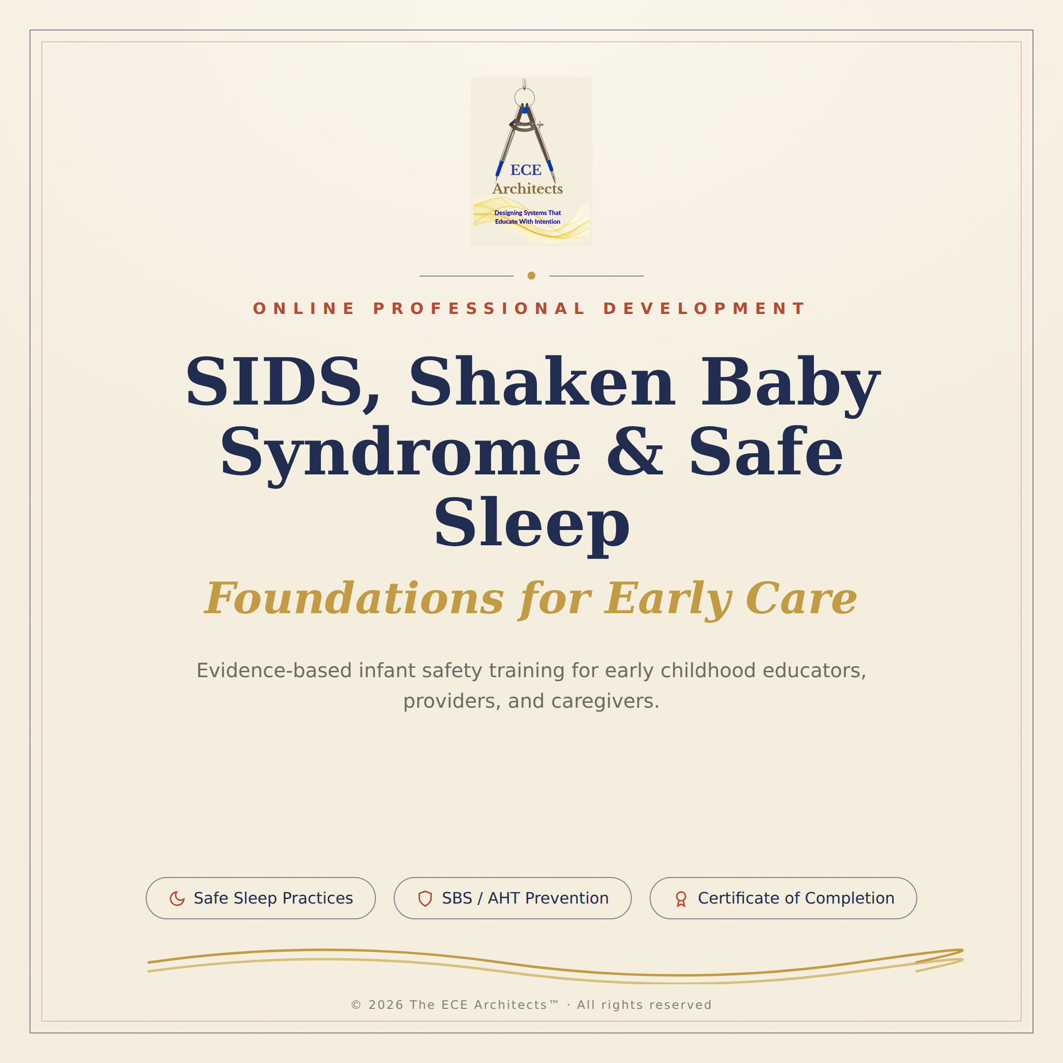 SIDS, Shaken Baby Syndrome & Safe Sleep Foundations for Early Care #196602