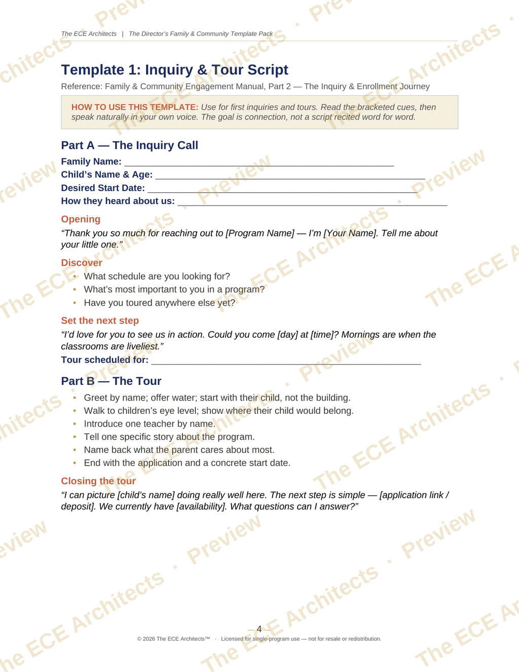 The Director's Family & Community Template Pack