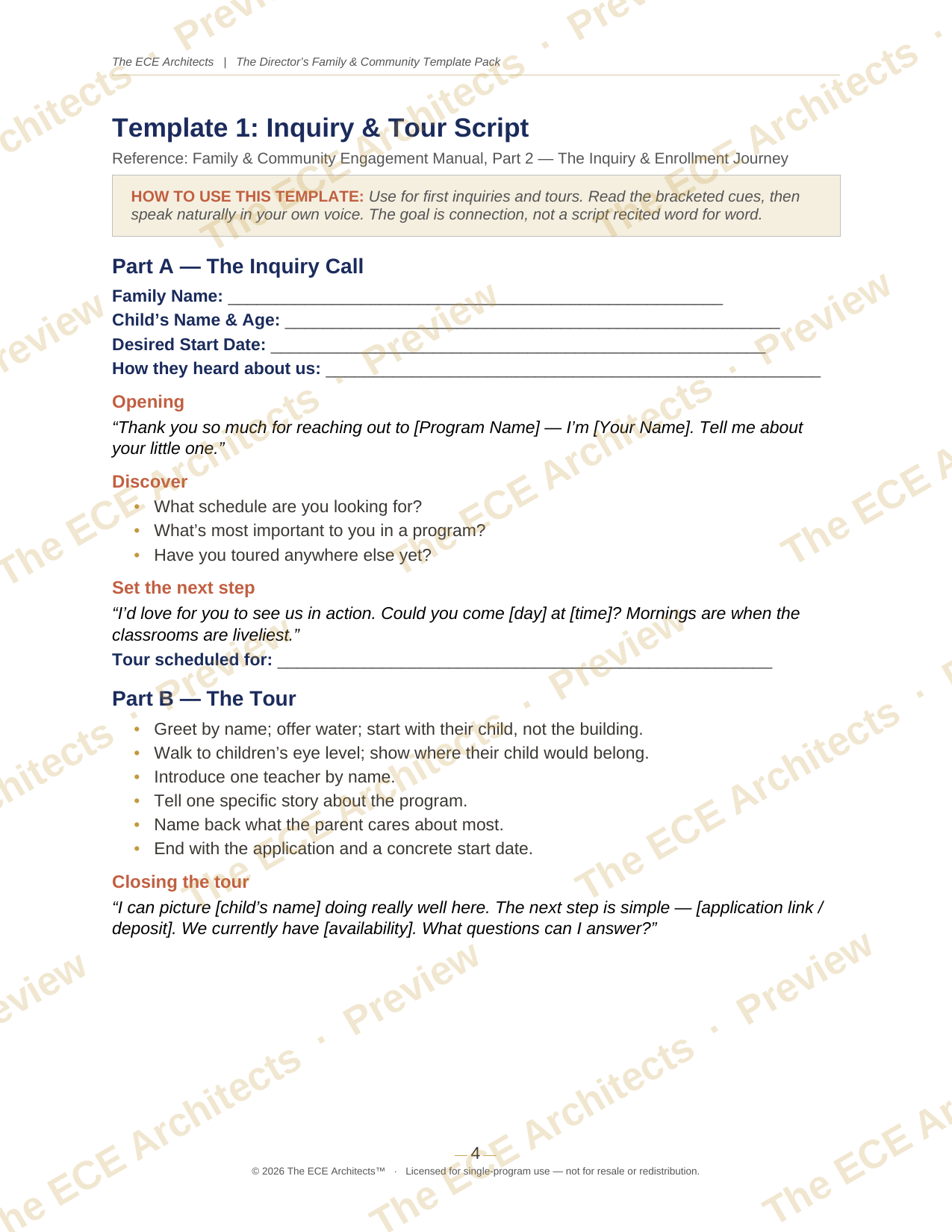 The Director's Family & Community Template Pack
