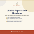 Free: Active Supervision Outdoors Quick-Start (Printable)