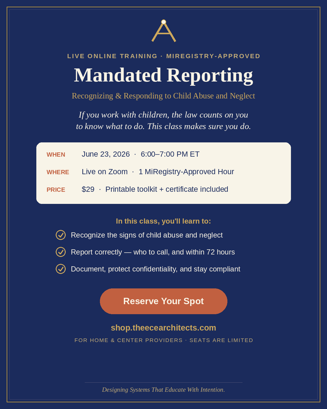 Mandated Reporting: Recognizing & Responding to Child Abuse and Neglect #196837