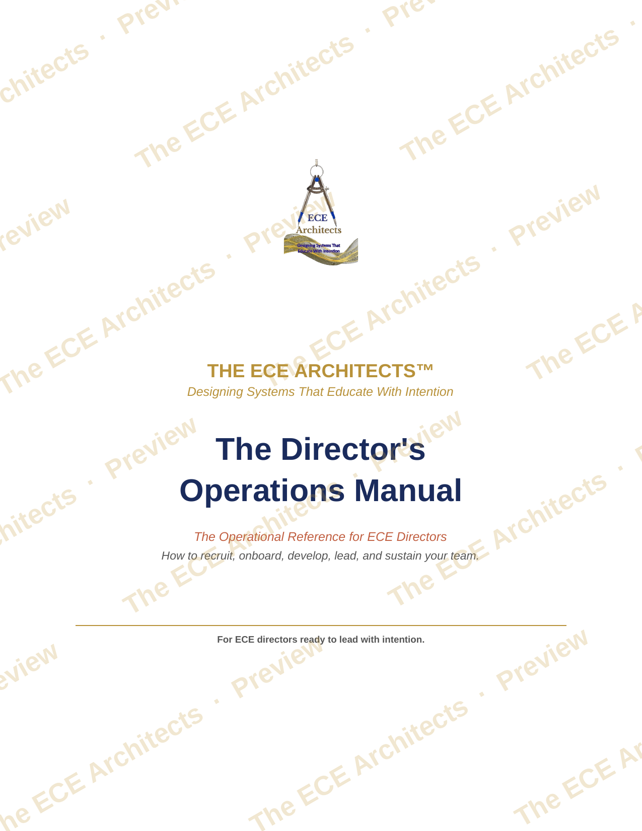 The Director's Operations Manual + Editable Template Pack