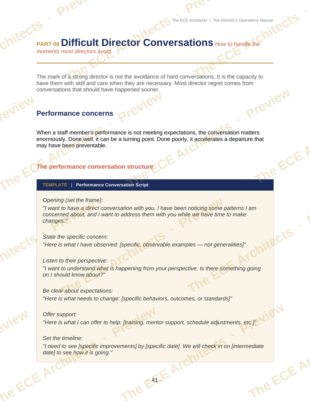 The Director's Operations Manual + Editable Template Pack