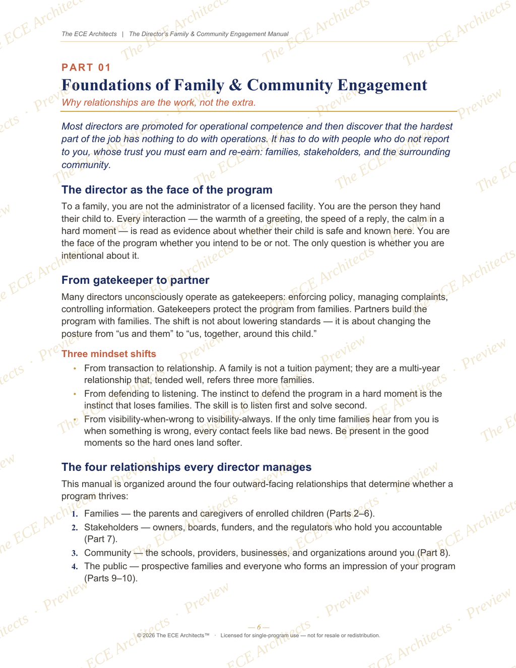 The Director's Family & Community Engagement Manual