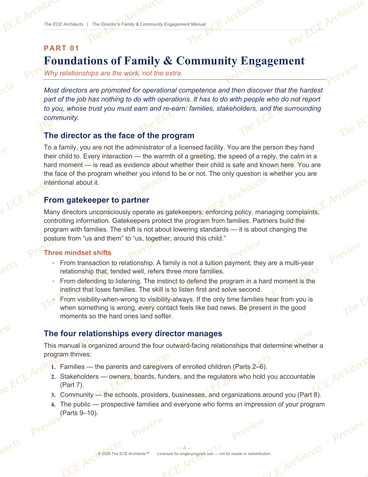 The Director's Family & Community Engagement Manual