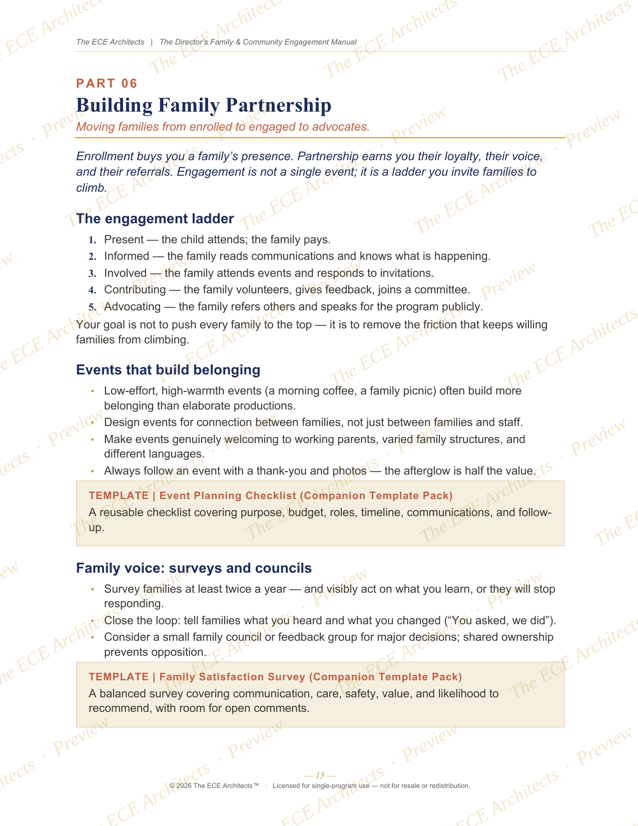 The Director's Family & Community Engagement Manual