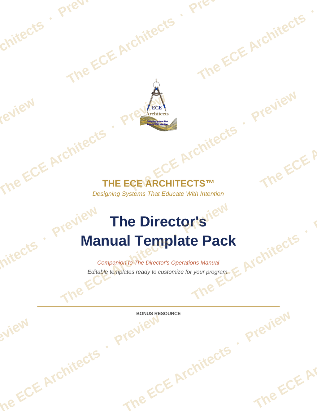 The Director's Operations Manual + Editable Template Pack